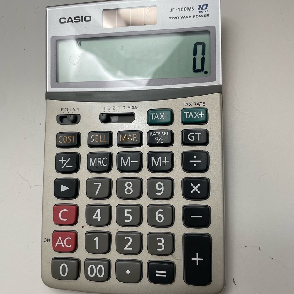 Casio DF-120TM 12 Digits Two Way Power Calculator